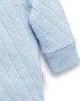 Quilted Growsuit Soft Blue Melange