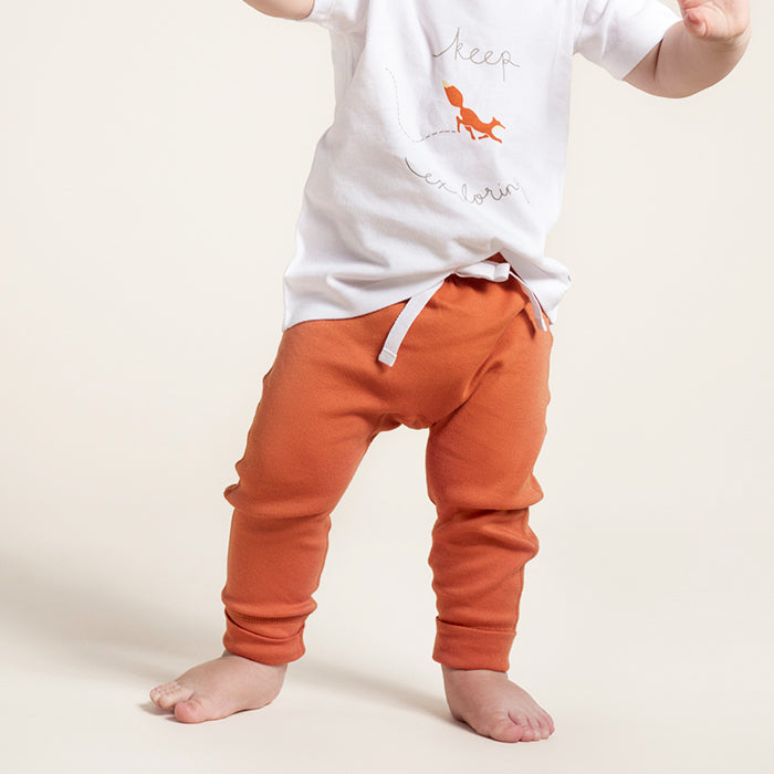 sapling child fox brown heart pants baby pants