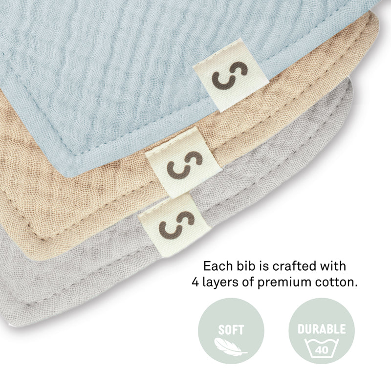 Stuckies Premium High Absorbency Bibs (Set of 3)